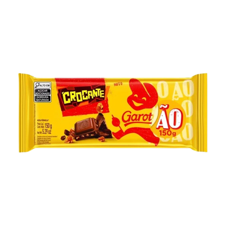 CHOCOLATE GAROTO BARRA GAROTAO CROCANTE 150G
