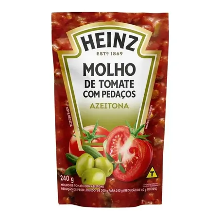 Molho Tomate Heinz 240g Sache Azeitona