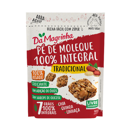 Pé de moleque tradicional 7 grãos da magrinha 100g