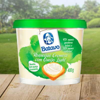 Requeijão light batavo pt 400g