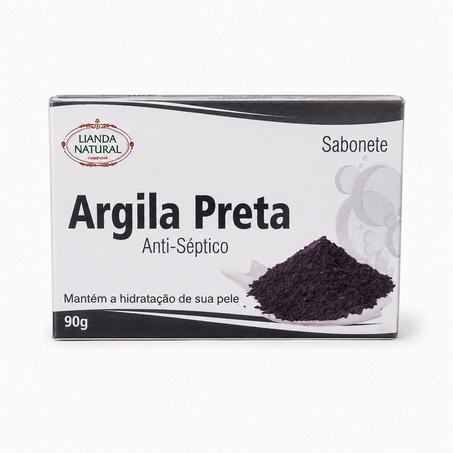 SABONETE DE ARGILA PRETA ANTI-SÉPTICO 90G