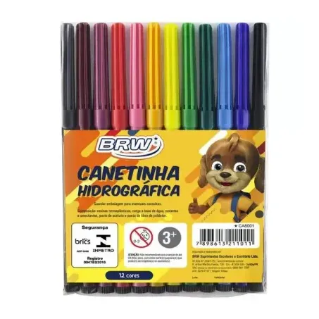 Canetinha hidrografica brw 12cores