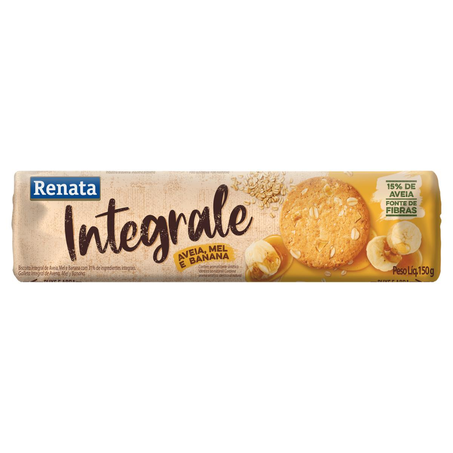 Biscoito Renata 150g - Integrale - Aveia, Banana e Mel