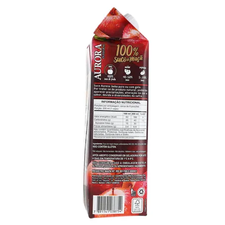 Suco Integral Maça Aurora Cx 1,5l 360-26