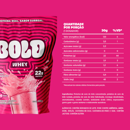 Whey Bold Mousse de Morango 900g 360-2