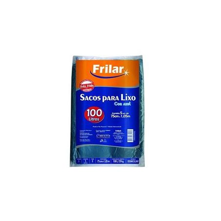 Saco Lixo Frilar C/5 Almof Az 100LT