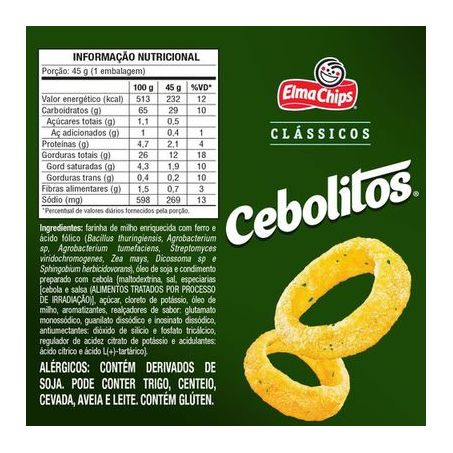 Salgadinho Elma Chips Cebolitos 45g 360-3