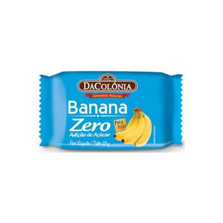 Doce de banana dacolônia fruta pura zero açúcar 25g