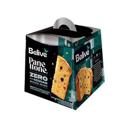 PANETTONE DE FRUTAS SEM ACUCAR BELIVE 420G
