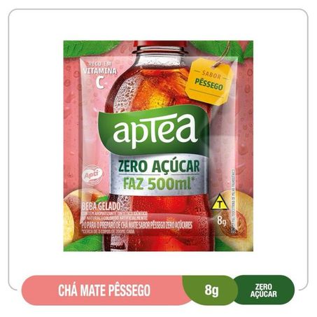 Cha mate aptea pessego 8gr