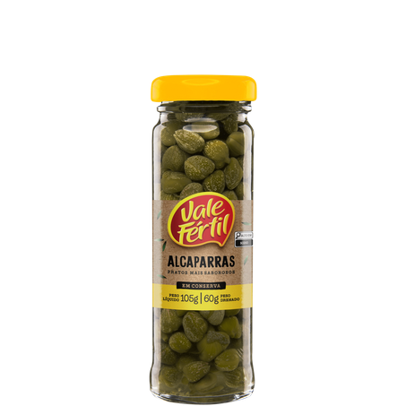 Alcaparras em conserva vale fértil vidro 60g