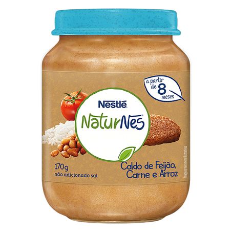 PAPINHA CALDO DE FEIJÃO, CARNE E ARROZ NESTLÉ NATURNES