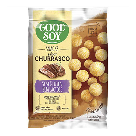 Snack good soy churrasco zero glúten zero lactose 25g