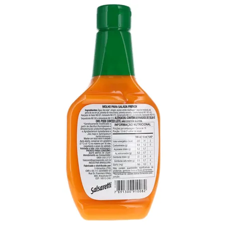 Molho pronto p- salada salsaretti french 235ml 360-17