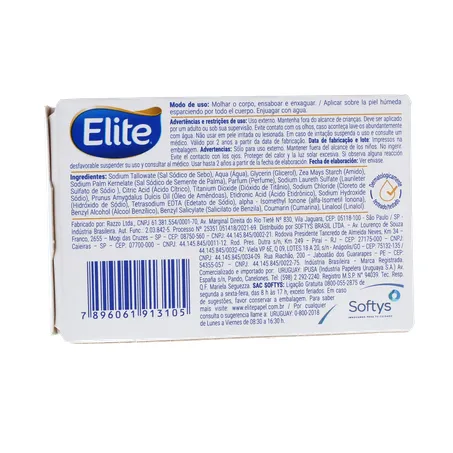SABONETE EM BARRA ELITE HIDRATANTE CUIDADO SUAVE CAIXA 85G 360-17