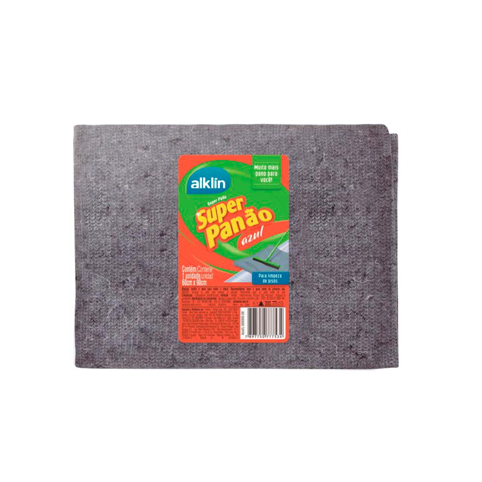 Pano de Chão Alklin Super Panão Azul 60x90 Com 1 Unidade | Super Koch