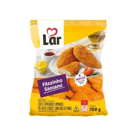 Frango lar filezinho sassami empanado 700g