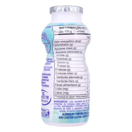 Bebida Láctea Fermentada Batavo Pense Zero Morango 170g 360-15