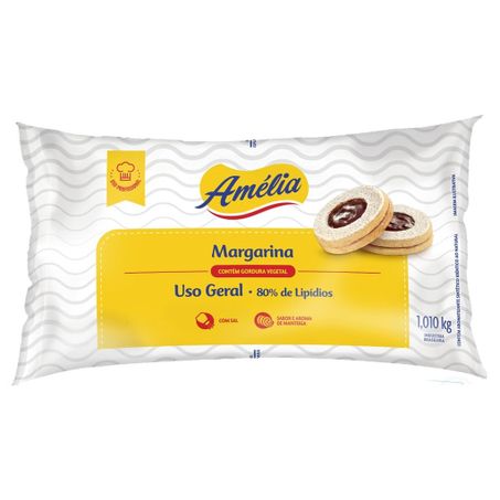 MARGARINA AMÉLIA COM SAL PACOTE 1,01KG