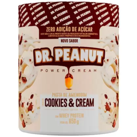 Pasta amendoim dr peanut 250g cookies cream