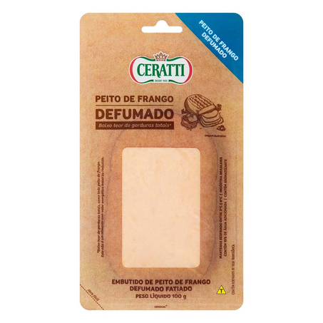 Peito de Frango Defumado Fatiado Ceratti 100G