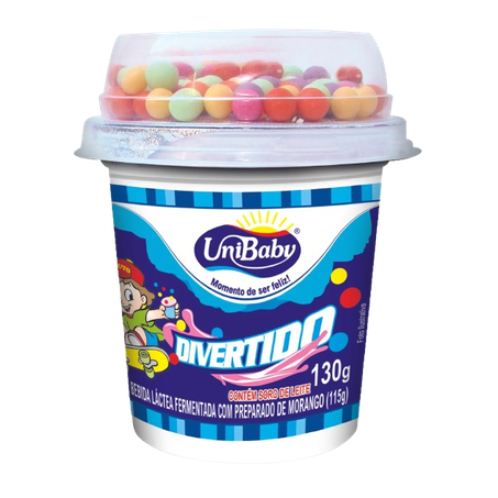 Bebida láctea unibaby divertido morango 130g