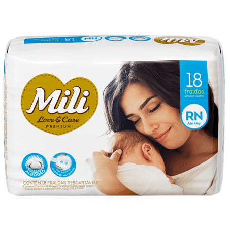 FRALDA MILI LOVE CARE RN C/18UN
