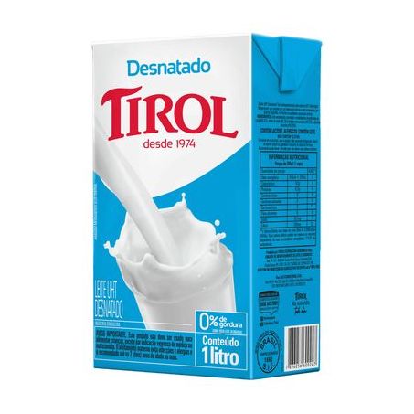 Leite Longa Vida Tirol Desnatado 1LT