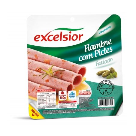 FIAMBRE C/PICLES FATIADO EXCELSIOR 180 G          