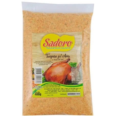 SAL TEMPERADO P/GALETO SADORO 400G