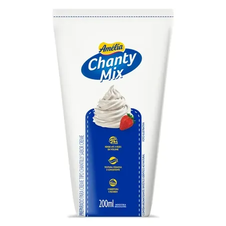 Creme Para Preparo de Chantilly Chanty Mix Amélia Caixa 200ML