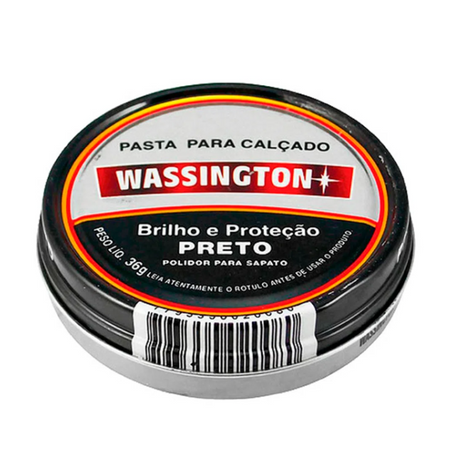 Pasta para calçado preto wassington 36g