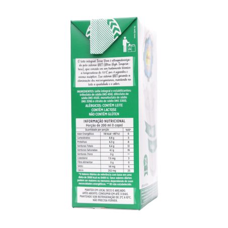 Leite UHT Integral Terra Viva Caixa 1lt 360-18