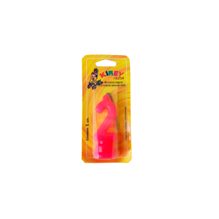 Velas Kirey Numerada Rosa nº2