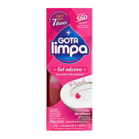 Gel adesivo gota limpa floral 41g