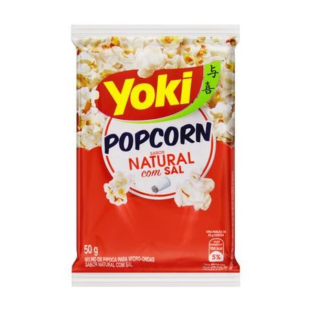 Pipoca de Microondas Pop Corn Yoki com Sal 50G