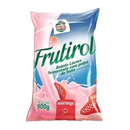 Bebida Láctea Fermentada Tirol Morango Sachê 900g
