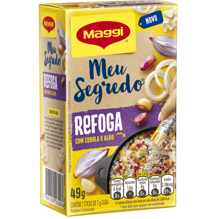 Tempero maggi 49gr meu segredo refoga cebola e alho