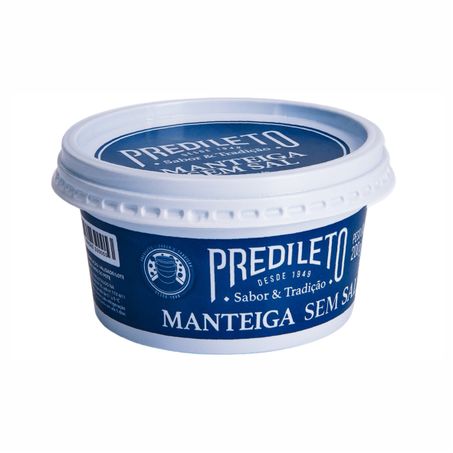 MANTEIGA PREDILETO TORRAO SEM SAL 500G