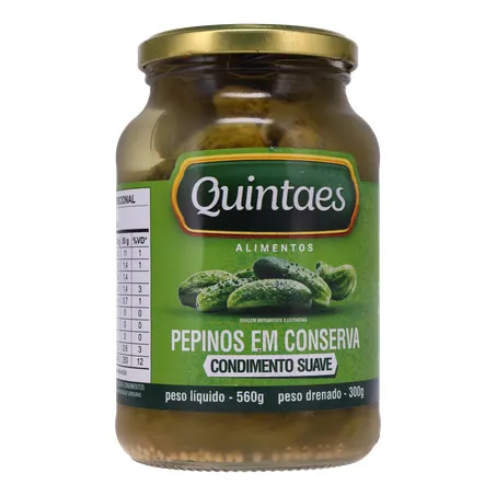 Pepino em Conserva Quintães Vidro 300G 360-35
