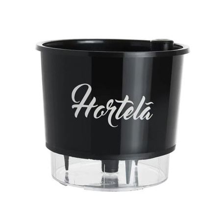 Vaso Autoirrigável Preto 03 Hortelã 1UN