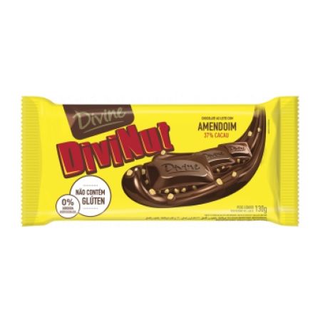 BARRA DIVINE CHOC DIVINUT 130G AMENDOIM