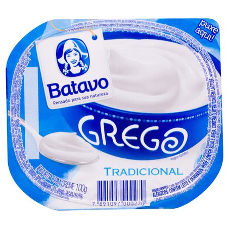 Iogurte Grego Tradicional Batavo Pote