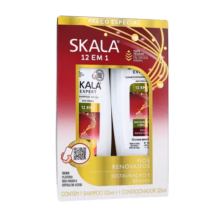 Kit Shampoo + Condicionador Skala Fios Renovados  Caixa com 2un - 650ml 360-35