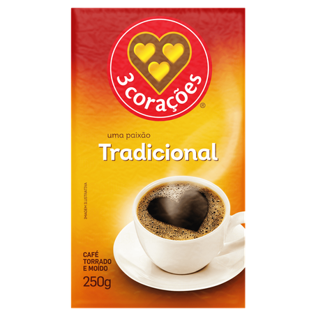 Café 3 Corações Tradicional Vácuo 250g 360-6