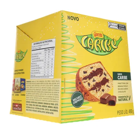 Panettone Caribe Garoto Caixa 450g 360-32