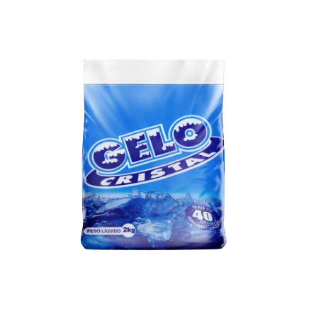 Gelo cristal em cubo