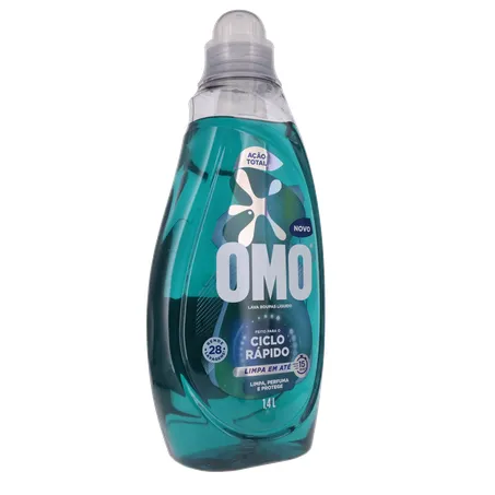 Lava Roupas Líquido Omo Ciclo Rápido Ação Total 1,4l 360-33