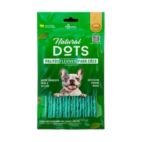 Palito Flexivel Natural Dots 70g Caes Menta