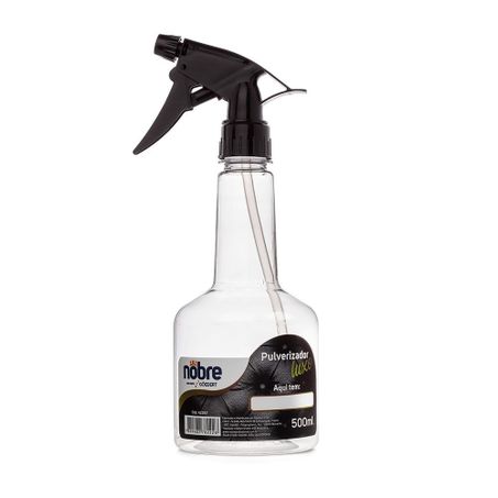 PULVERIZADOR TRANSPARENTE LUXO 500ML PRETO NOBRE